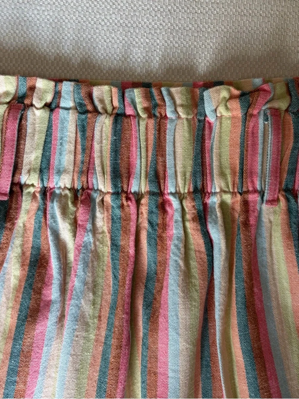 NWT American Eagle Multicolor Striped Tie-Waist Cotton Skirt Sz S Girly Preppy